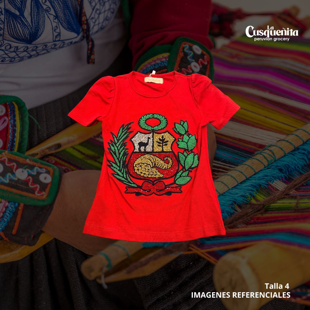 POLO PERUANO PIEDRERIA - TALLA 4