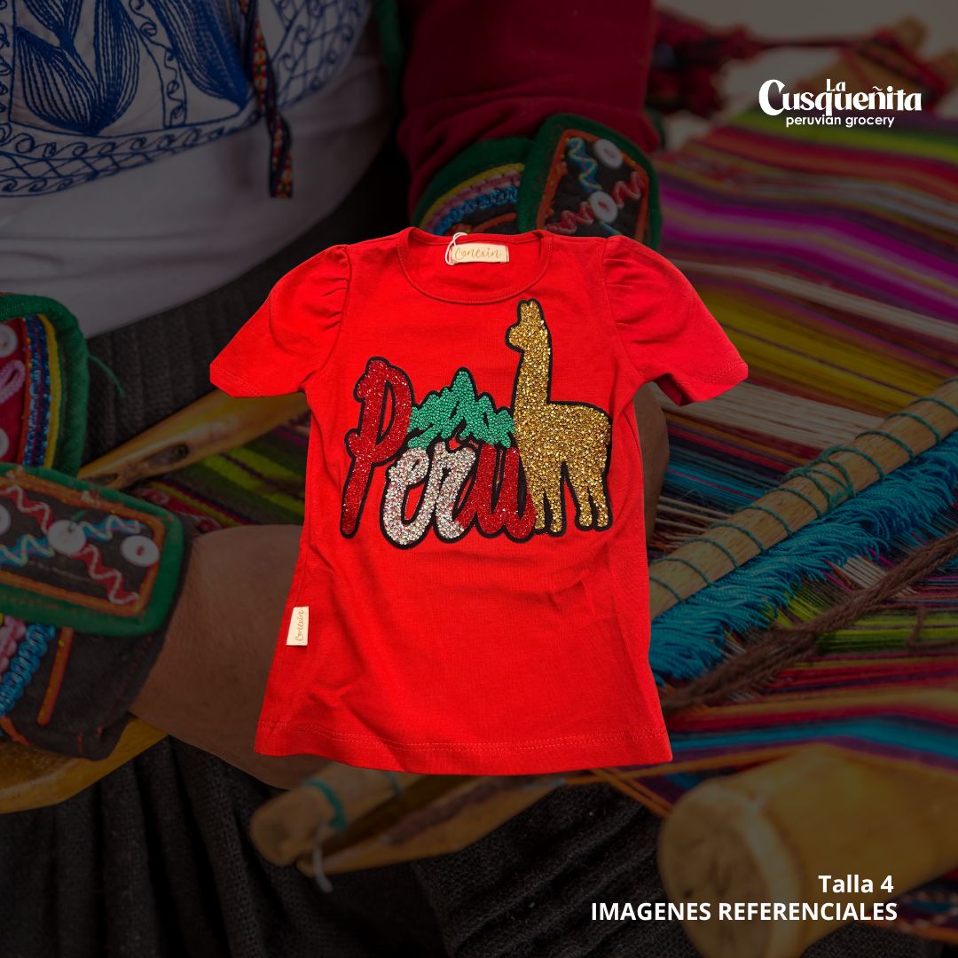 POLO PERUANO PIEDRERIA - TALLA 4