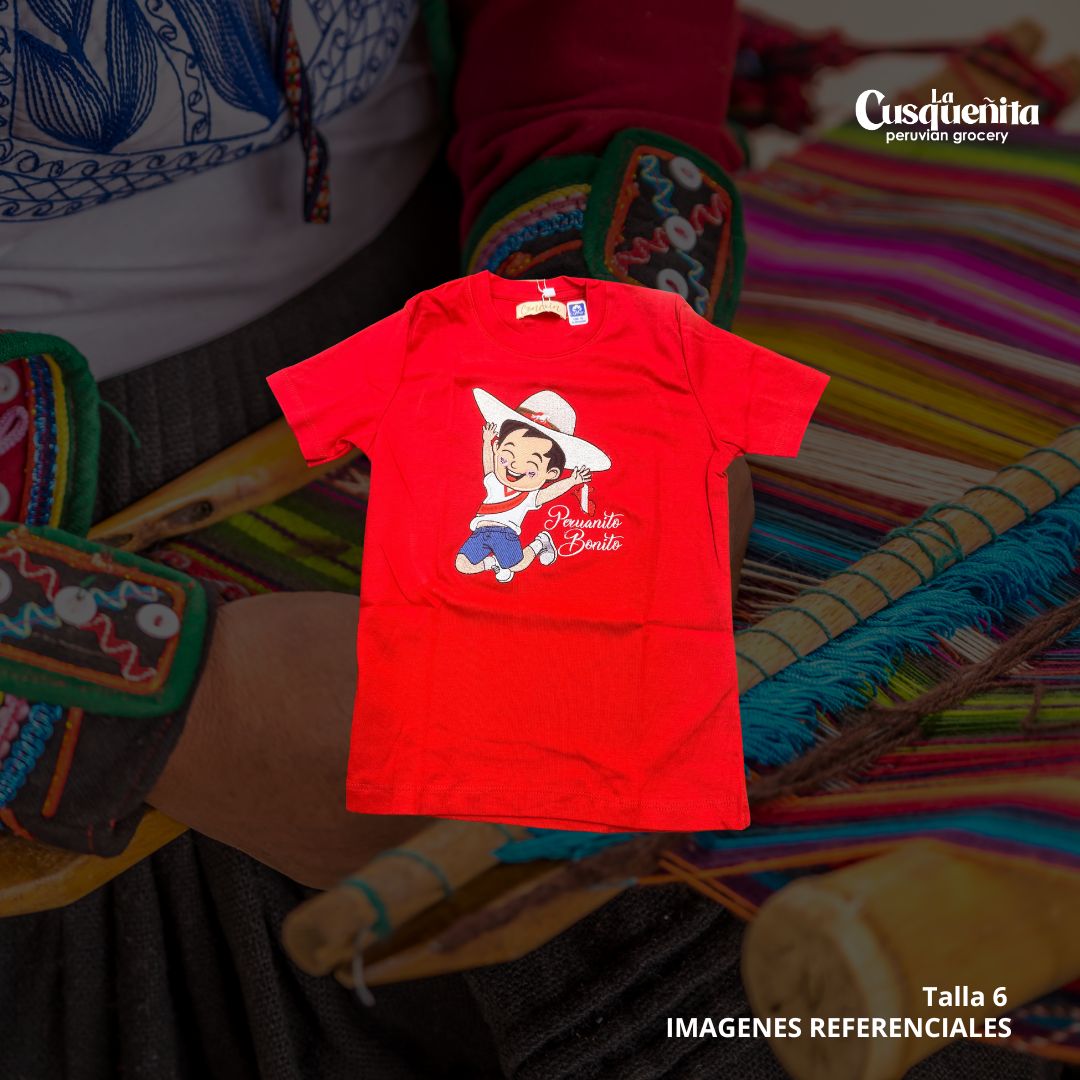 POLO PERUANITOS BORDADO - TALLA 6