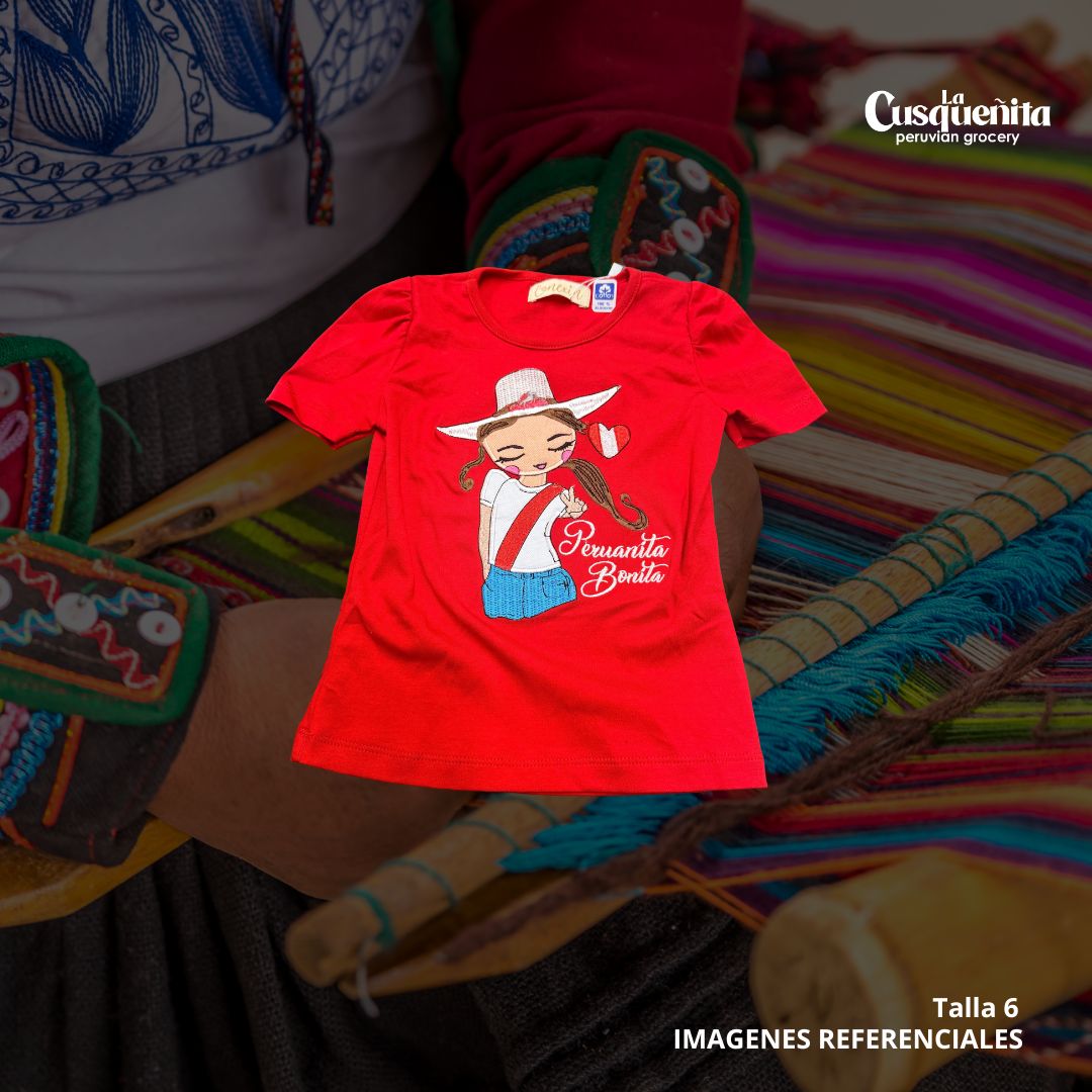 POLO PERUANITOS BORDADO - TALLA 6